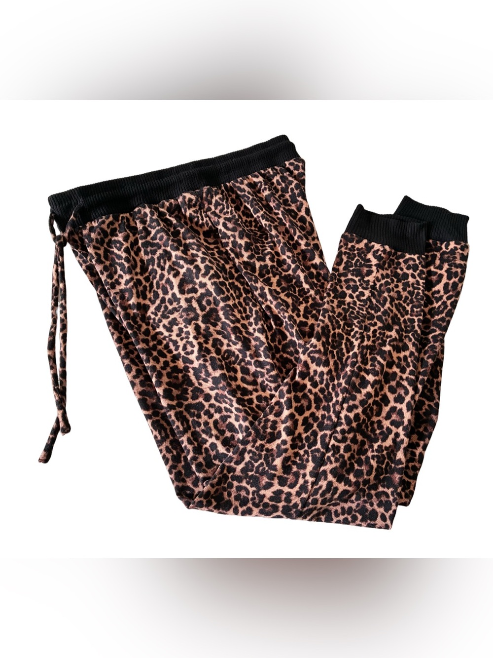 Leopard Print Women’s Lounge Pants - Black & Brown